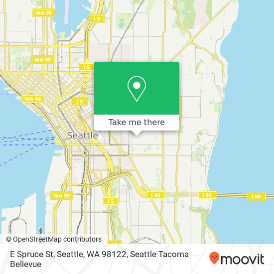 Mapa de E Spruce St, Seattle, WA 98122