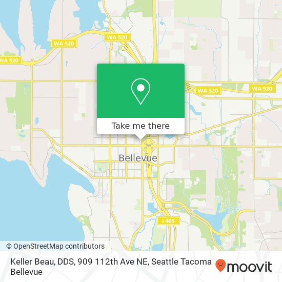 Keller Beau, DDS, 909 112th Ave NE map