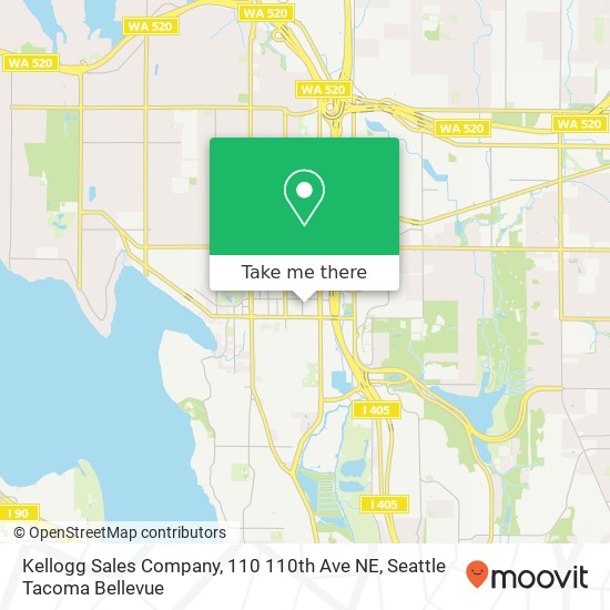 Kellogg Sales Company, 110 110th Ave NE map