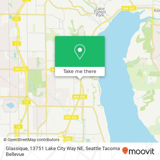 Mapa de Glassique, 13751 Lake City Way NE