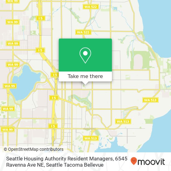 Seattle Housing Authority Resident Managers, 6545 Ravenna Ave NE map