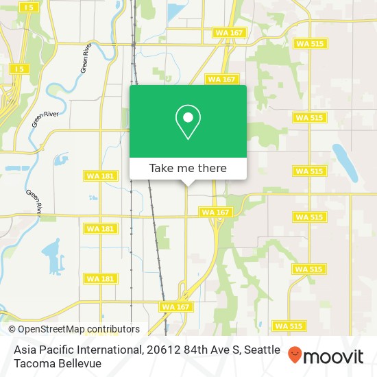 Asia Pacific International, 20612 84th Ave S map