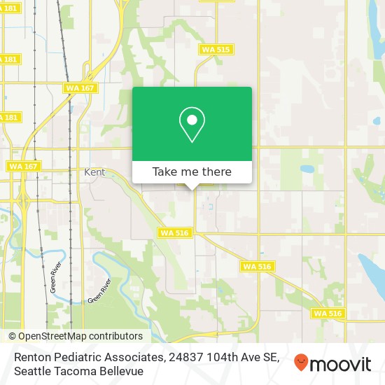 Mapa de Renton Pediatric Associates, 24837 104th Ave SE