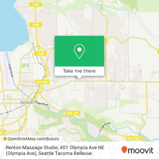 Mapa de Renton Massage Studio, 401 Olympia Ave NE