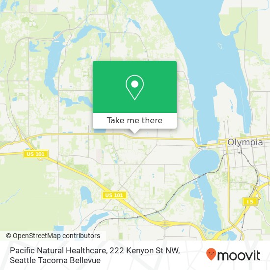 Mapa de Pacific Natural Healthcare, 222 Kenyon St NW