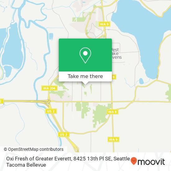 Mapa de Oxi Fresh of Greater Everett, 8425 13th Pl SE