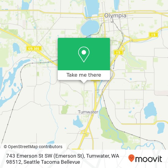 Mapa de 743 Emerson St SW (Emerson St), Tumwater, WA 98512