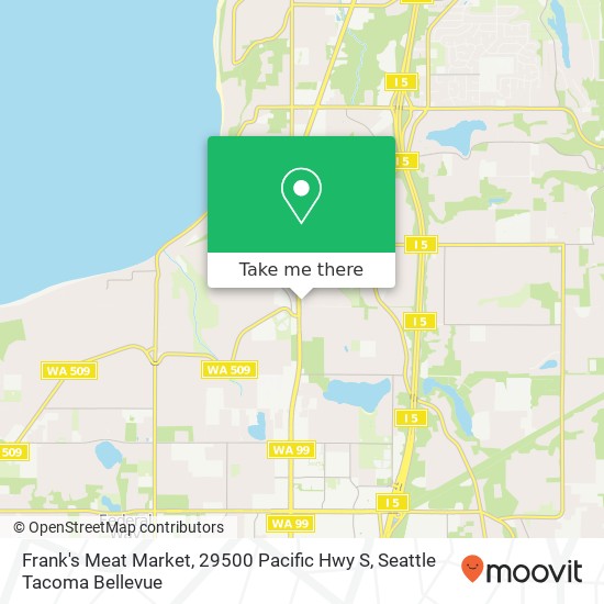 Mapa de Frank's Meat Market, 29500 Pacific Hwy S