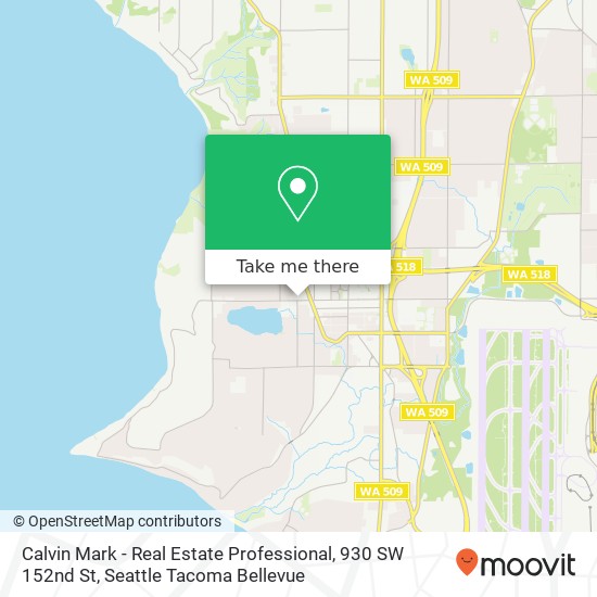 Mapa de Calvin Mark - Real Estate Professional, 930 SW 152nd St
