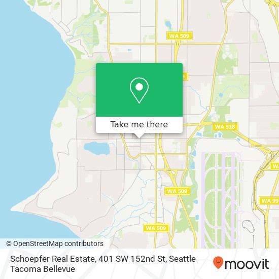 Mapa de Schoepfer Real Estate, 401 SW 152nd St