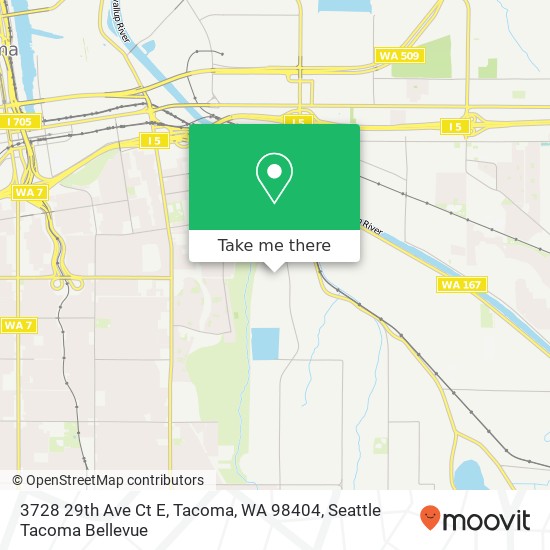 Mapa de 3728 29th Ave Ct E, Tacoma, WA 98404