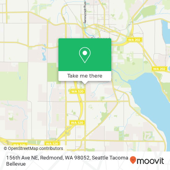 156th Ave NE, Redmond, WA 98052 map