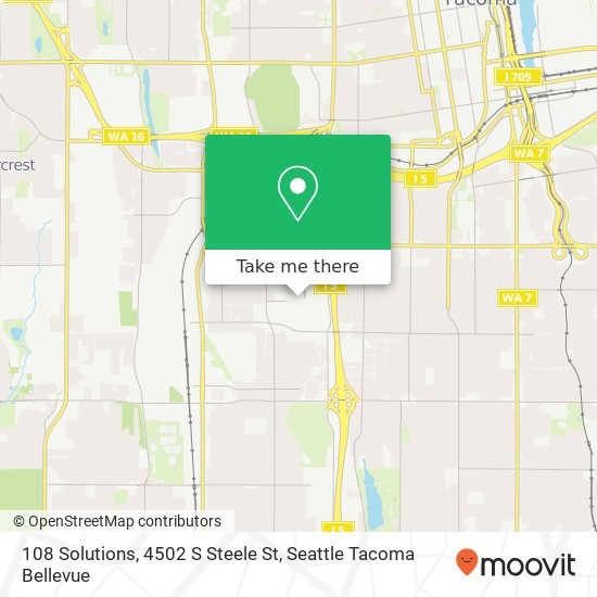 Mapa de 108 Solutions, 4502 S Steele St