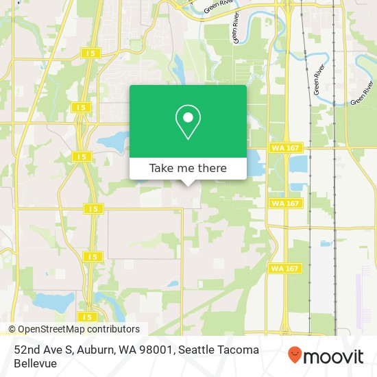 Mapa de 52nd Ave S, Auburn, WA 98001