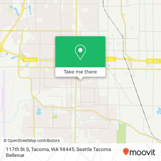 117th St S, Tacoma, WA 98445 map