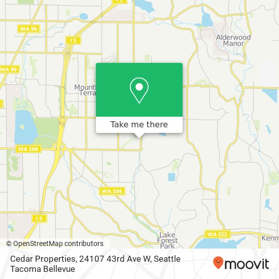 Cedar Properties, 24107 43rd Ave W map