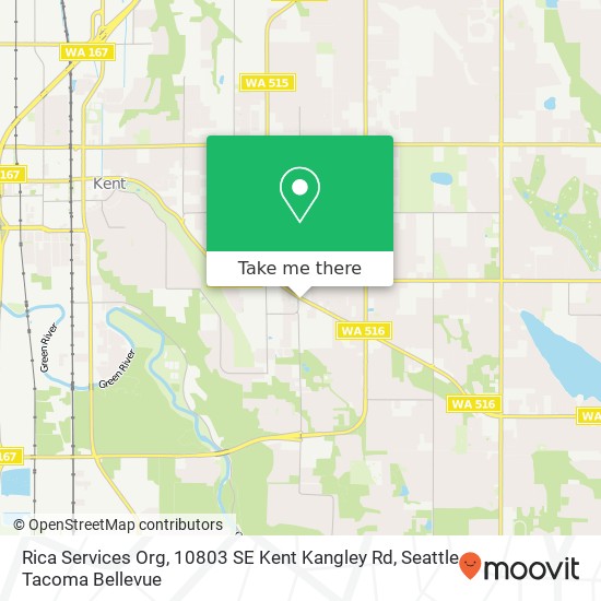 Mapa de Rica Services Org, 10803 SE Kent Kangley Rd