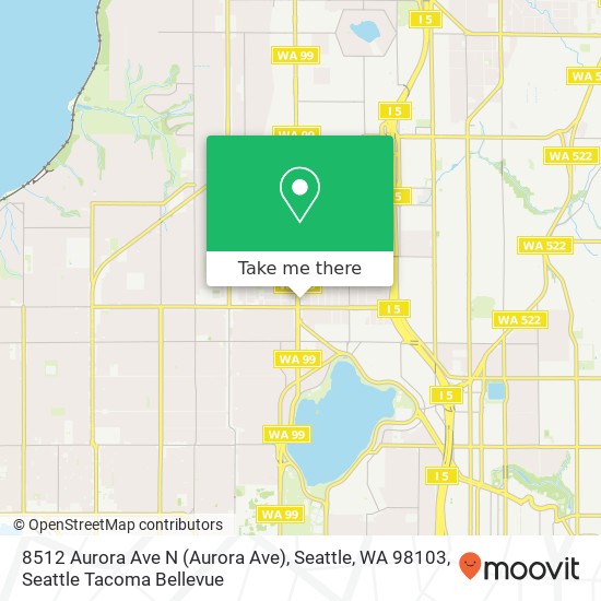 Mapa de 8512 Aurora Ave N (Aurora Ave), Seattle, WA 98103