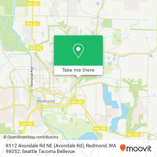 Mapa de 8512 Avondale Rd NE (Avondale Rd), Redmond, WA 98052