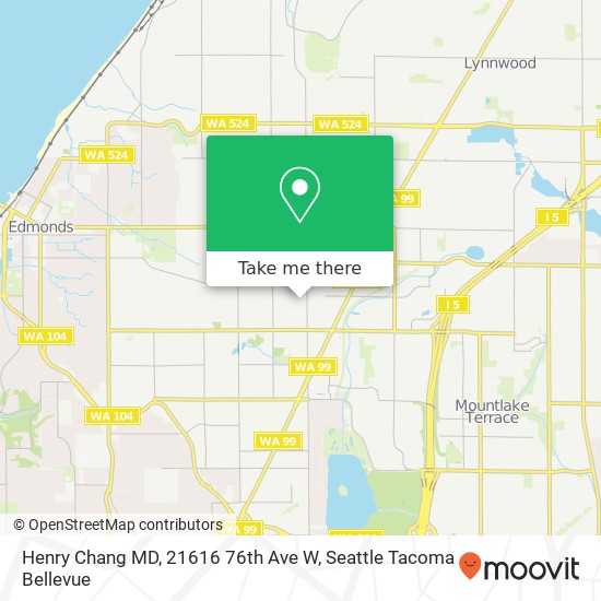Mapa de Henry Chang MD, 21616 76th Ave W
