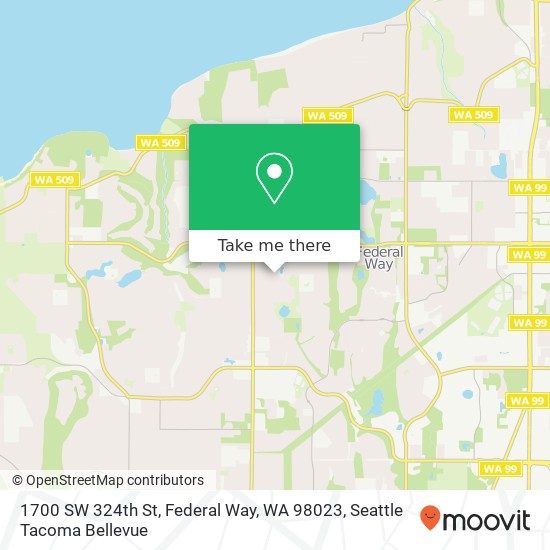 Mapa de 1700 SW 324th St, Federal Way, WA 98023