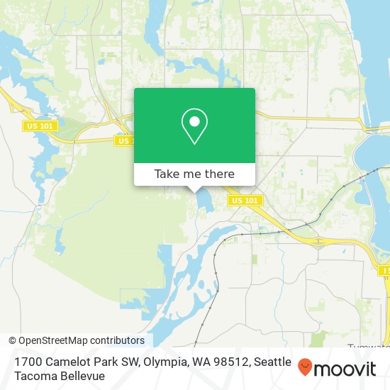 Mapa de 1700 Camelot Park SW, Olympia, WA 98512