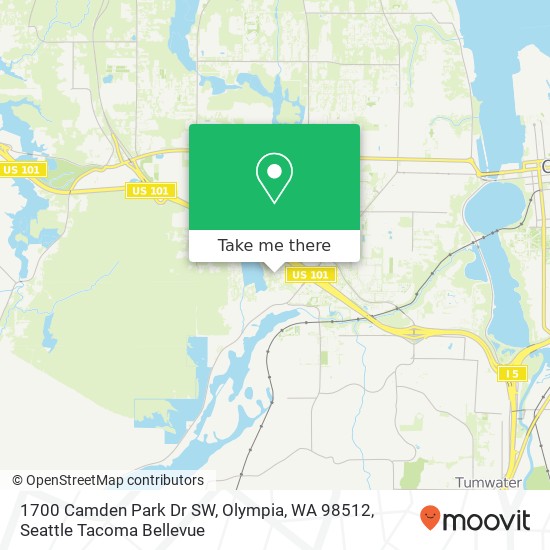 Mapa de 1700 Camden Park Dr SW, Olympia, WA 98512