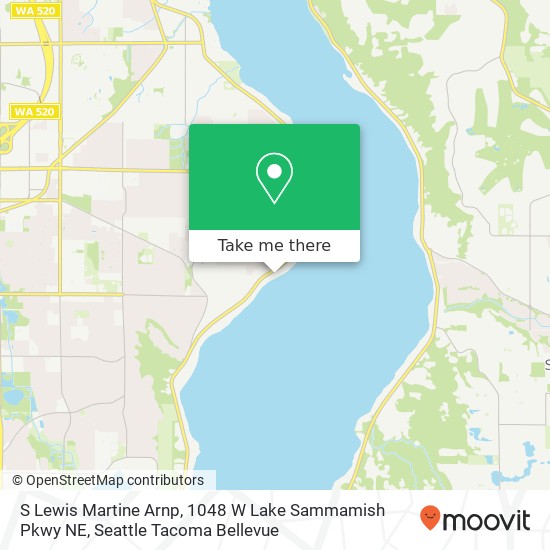 Mapa de S Lewis Martine Arnp, 1048 W Lake Sammamish Pkwy NE