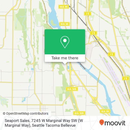 Seaport Sales, 7245 W Marginal Way SW map