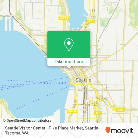 Seattle Visitor Center - Pike Place Market map