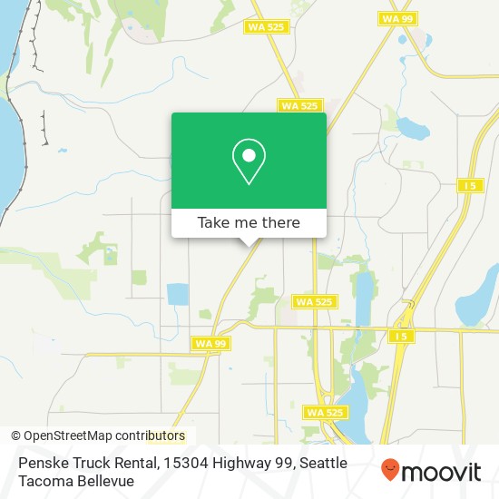 Penske Truck Rental, 15304 Highway 99 map