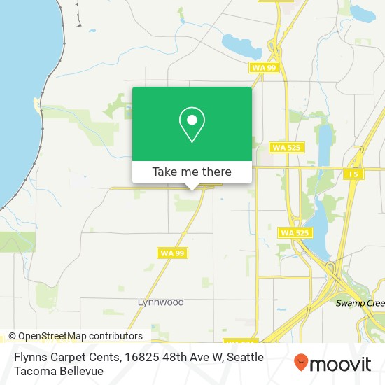 Mapa de Flynns Carpet Cents, 16825 48th Ave W