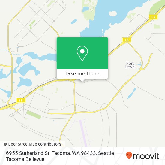 Mapa de 6955 Sutherland St, Tacoma, WA 98433