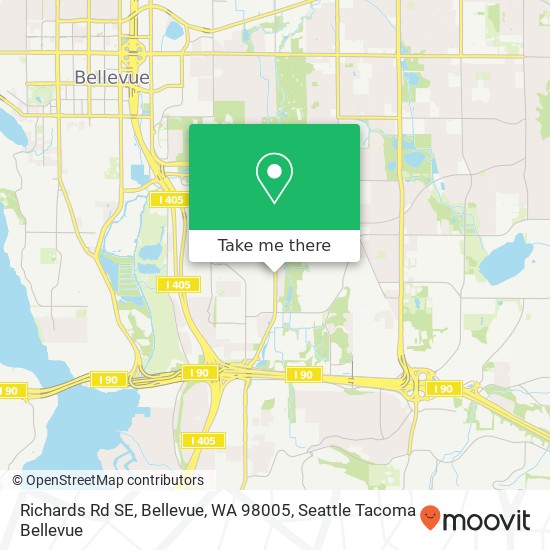 Richards Rd SE, Bellevue, WA 98005 map