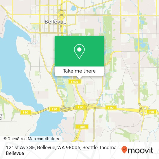 Mapa de 121st Ave SE, Bellevue, WA 98005