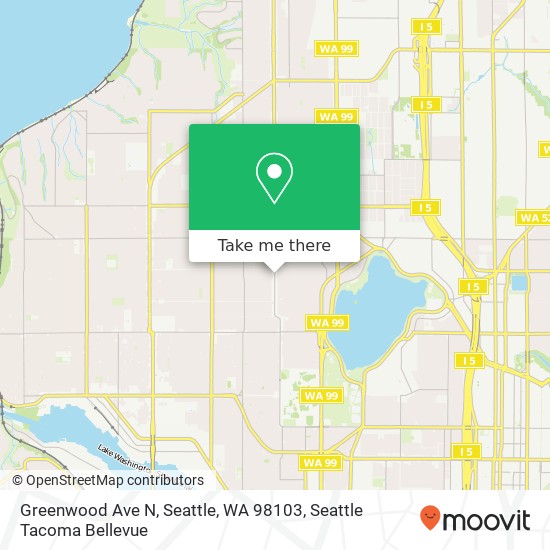 Mapa de Greenwood Ave N, Seattle, WA 98103