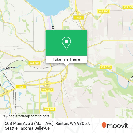 Mapa de 508 Main Ave S (Main Ave), Renton, WA 98057