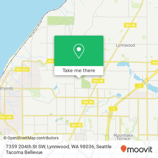 Mapa de 7359 204th St SW, Lynnwood, WA 98036