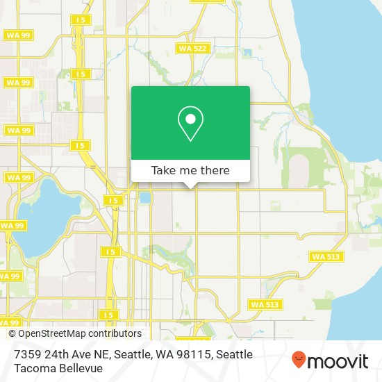 Mapa de 7359 24th Ave NE, Seattle, WA 98115