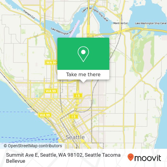 Mapa de Summit Ave E, Seattle, WA 98102