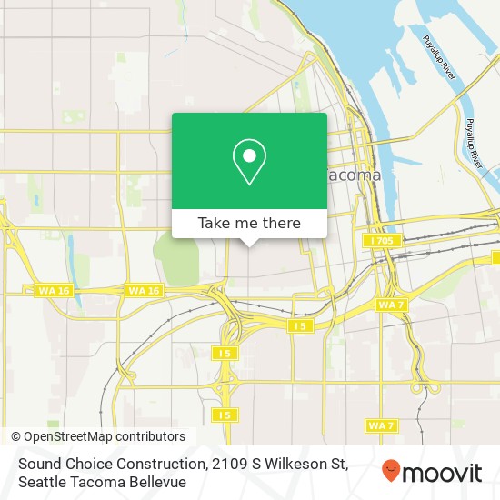 Sound Choice Construction, 2109 S Wilkeson St map