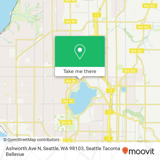 Mapa de Ashworth Ave N, Seattle, WA 98103