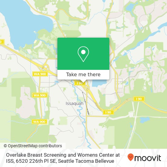 Overlake Breast Screening and Womens Center at ISS, 6520 226th Pl SE map