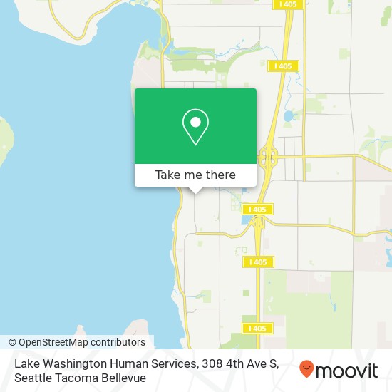 Lake Washington Human Services, 308 4th Ave S map