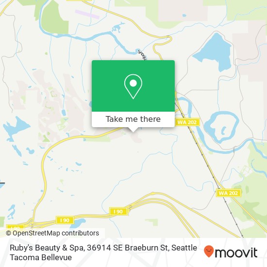 Mapa de Ruby's Beauty & Spa, 36914 SE Braeburn St