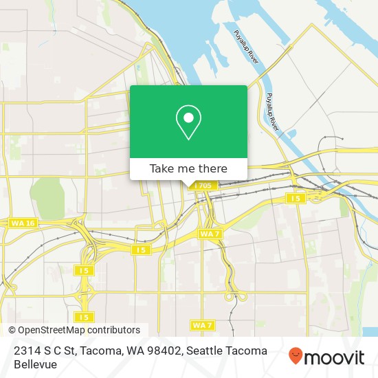 Mapa de 2314 S C St, Tacoma, WA 98402