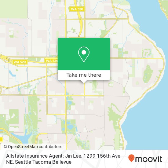 Mapa de Allstate Insurance Agent: Jin Lee, 1299 156th Ave NE