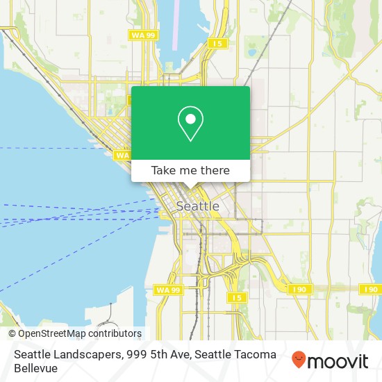 Mapa de Seattle Landscapers, 999 5th Ave
