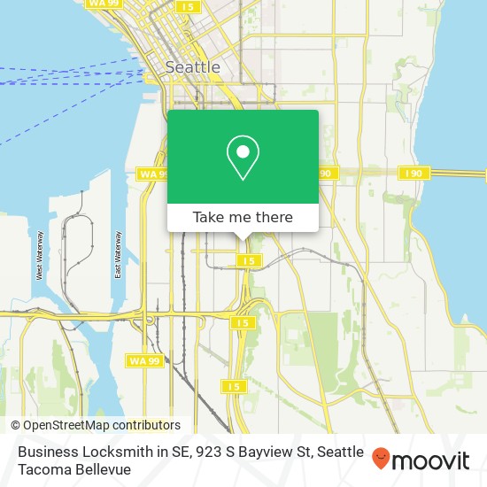 Mapa de Business Locksmith in SE, 923 S Bayview St