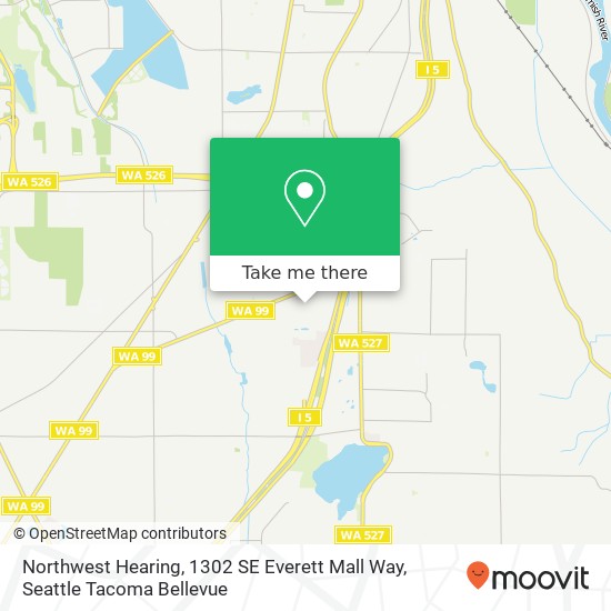 Northwest Hearing, 1302 SE Everett Mall Way map